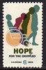 1969 USA Hope For The Crippled Stamp Sc#1385 Rehabilitation Wheelchair Disabled Child Boy Kid - Handicap