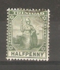 TRINIDAD - 1896 BRITANNIA ISSUE 1/2d GREEN USED (heavy Hinge)  SG 126 - Trinité & Tobago (...-1961)