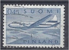 FINLAND 1963 Convair  CV 340 Plane Over Lakes - 45p. Blue FU - Usati