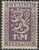 FINLAND 1927 LION 1½m. Mauve MNH - Nuevos