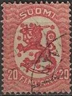 FINLAND 1917 Lion - 20p. Red FU - Used Stamps