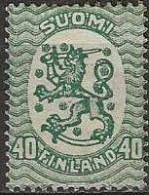 FINLAND 1917 Lion - 40p. Green MNG - Ungebraucht