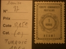 TURQUIE  Service  *  *  De  1964   "   Guirlande    N° S  87   "      1  Val . - Official Stamps
