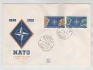 Italy FDC Nato 10th. Anniversary With Cachet Roma 4-4-1959 - NAVO