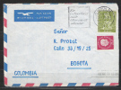 S385.-.GERMANY / ALEMANIA .-. BERLIN - MI # 153 - 1 MARK  ON COVER BERLIN 1957 TO BOGOTA- COLOMBIA. ARRIVAL CACHET. - Lettres & Documents