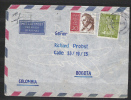 S380.-.GERMANY / ALEMANIA .-. BERLIN - MI # 153 - 1 MARK  ON COVER BERLIN 1958 TO BOGOTA- COLOMBIA. ARRIVAL CACHET. - Brieven En Documenten