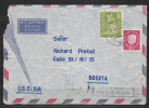 S379.-.GERMANY / ALEMANIA .-. BERLIN - MI # 153 - 1 MARK  ON COVER BERLIN 1957 TO BOGOTA- COLOMBIA. ARRIVAL CACHET. - Covers & Documents