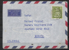 S457.-.GERMANY / ALEMANIA .-. BERLIN - MI # 153 - 1 MARK  ON COVER BERLIN 1957 TO BOGOTA- COLOMBIA. ARRIVAL CACHET. - Storia Postale