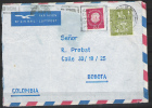 S456.-. GERMANY / ALEMANIA .-. BERLIN - MI # 153 - 1 MARK  ON COVER BERLIN 1960 TO BOGOTA- COLOMBIA. ARRIVAL CACHET. - Briefe U. Dokumente