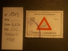 TURQUIE  ( O )  De  1969     "   Série  Courante : Construction Des Routes      N°   1909     "      1  Val . - Timbres De Service