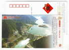 Dam Flood Water Discharge,hydro Power Station,dam,CN 10 Longtan Water-power Engineering Advert Pre-stamped Card - Water