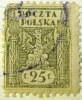 Poland 1919 Emblem 25f - Used - Gebraucht