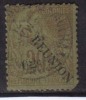 Reunion Island Used 1891, Surcharge 02c On 20c - Usados