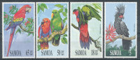 SAMOA 1991 BIRDS PARROTS SC# 786-789 FRESH VF MNH A BEAUTIFUL SET - Samoa