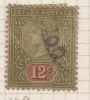 Ceylon Used 1899, 12c Sage-Green & Rose, Wmk Crown CA, SG260 - Ceylan (...-1947)