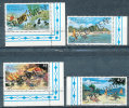 THE GRENADINES OF ST. VINCENT 1977 PRUNE ISLANDS BEACH RESORTS AND SNORKELING SC# 123-126 - St.Vincent Y Las Granadinas