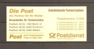 GERMANY DEUTSCHLAND ALEMANIA MARKENHEFTCHEN SEHENSWÜRDIGKEITEN, SELBSTKLEBEND 1991 / MNH / MH 27 - Altri & Non Classificati