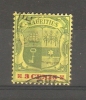 MAURITIUS - 1902 ISSUE 3c GREEN & CARMINE On YELLOW FU (W/M CA)  SG 140 - Mauricio (...-1967)