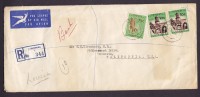 South Africa Per Lugpos Airmail Par Avion Label Registered Recommandée Einschreiben LYDENBURG 1962 Cover MONROVIA USA - Luftpost