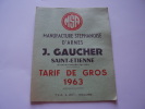 Chasse : Fusil :tarif De Gros : Carabine, Fusils TARZAN... De La Manufacture D´Armes J. Gaucher  à Saint Etienne - Jacht/vissen