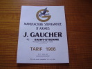 Chasse : Fusil :tarif Détail : Carabine, Fusils TARZAN... De La Manufacture D´Armes J. Gaucher  à Saint Etienne - Jacht/vissen