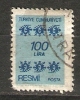 Turkey 1981  Official Stamps  100.L  (o)  Mi.168 - Dienstzegels