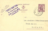 Carte Postale 65 C - Circulé 19-9-1947 - Cartes Postales 1934-1951