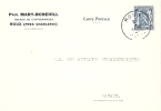 Carte Postale Avec Timbre - Circulé 02-10-1941 - Oblit à Points - Paul Mary-Bonehill, Chartbonnages, Roux (Charleroi) - Briefkaarten 1934-1951