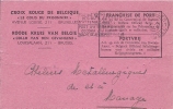 Croix Rouge De Belgique - Le Colis Du Prisonnier - Accusé De Reception D´un Colis N° 528139 - Oorlog 40-45 (Brieven En Documenten)