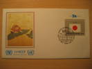 1987 United Nations Flag Series ONU UNO UNICEF Fdc Stamp On Cover JAPAN Japon Nippon - FDC