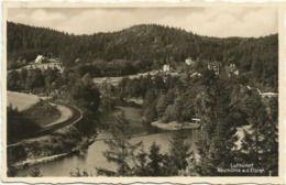 AK Neumühle Elster Ortsansicht Bahngleis ~1940 #04 - Greiz