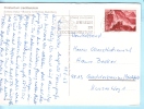 LIECHTENSTEIN  Brief Cover Lettre AK Postcard - 383 FM Schloß - SST Slogan Cachet - Vaduz (2 Scan) (19873) - Lettres & Documents