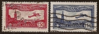 FRANCE 1930   YT PA 5 Et 6 Oblitérés, Air Post,  Avion Survolant Marseille - 1927-1959 Oblitérés