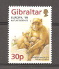 GIBRALTAR 1999 BARBARY MACAQUE WITH YOUNG MNH - 1999