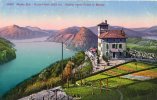 25577     Svizzera,   Monte Bre  - Kulm-Hotel (933 M.),  Veduta  Verso  Ponte  Melide,  NV - Melide