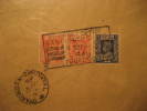 Touncoo 1947 To Oyakondan Siruvayal Via Madras 3 Stamp On Air Mail Cover INDIA Inde Indien Myanmar Burma Birmania - Birma (...-1947)
