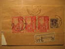 Rangoon 1946 To Ramnad ? 4 Stamp On Registered Air Mail Cover INDIA Inde Indien Myanmar Burma Birmania - Birmanie (...-1947)