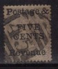 Ceylon 1898 Used, Opt., ´Postage & Revenue , Type T21 , Surchagre 5c On 16c Pale Voilet. Wmk CA - Ceylan (...-1947)