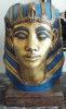 Tête De PHARAON Peint En Bleu Et Or - Altri & Non Classificati