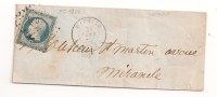 Lettre - GERS - MARCIAC PC.1865 /N°10 ° Càd T.15 - 1853 - TTB - 1852 Louis-Napoleon