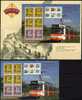 History Transport In Der Stadt Hongkong 746,773 ZD, Block 51+ HBl.3/97 ** 30€ Ausstellung Stamp On Stamp Sheet HONG KONG - Libretti