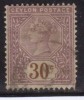 Ceylon Used 1893. Wmk Crown CA, 30c Bright Mauve & Chestnut., - Ceylan (...-1947)