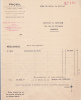 Lettre,facture Ancienne,isere,pont De Claix En 1947,aprés Guerre,usine Chimique,PROGIL,tampon,pour Droguerie BABOULAZ - 1900 – 1949