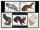 USSR Russia 1980 Fur-bearing Animals Fauna Mammals Silver Fox Mink Sable Arctic Fox Coypu Animal Stamps MNH Mi 4968-72 - Collezioni