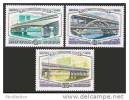 USSR Russia 1980 Soviet Moscow Bridges Architecture Luzhniki Underground Railway Bridge Stamps MNH Michel 5023-5025 - Collezioni