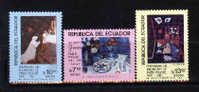 Ecuador 1981 YTA737-39 ** Centº De Picasso. "Primera Comunión", "Bodegón", "Las Meninas" - Picasso