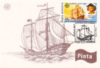 CRISTOFOR COLUMB, AMERICA DISCOVERY, PINTA, 1992, MAXI CARD, CARTES MAXIMUM, ROMANIA - Cristóbal Colón