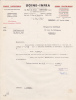 Lettre,facture Ancienne,vieux Papiers,isere,grenoble En1948,UGINE-INFRA,FABRICANT DE FOURS ELECTIQUES,INDUSTRIELS,metier - 1900 – 1949