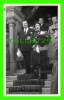 CALGARY, ALBERTA - ROYAL VISIT OCTOBER, 1951 - PRINCESS ELIZABETH & DUKE OF EDINBURGH WAKING DOWN STAIRS - - Calgary