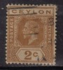 Ceylon Used 1912, Wmk Crown CA, KGV  2c Brown Orange - Ceylon (...-1947)